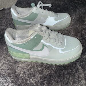 Nike Air Force 1 Low Green and White Sneakers